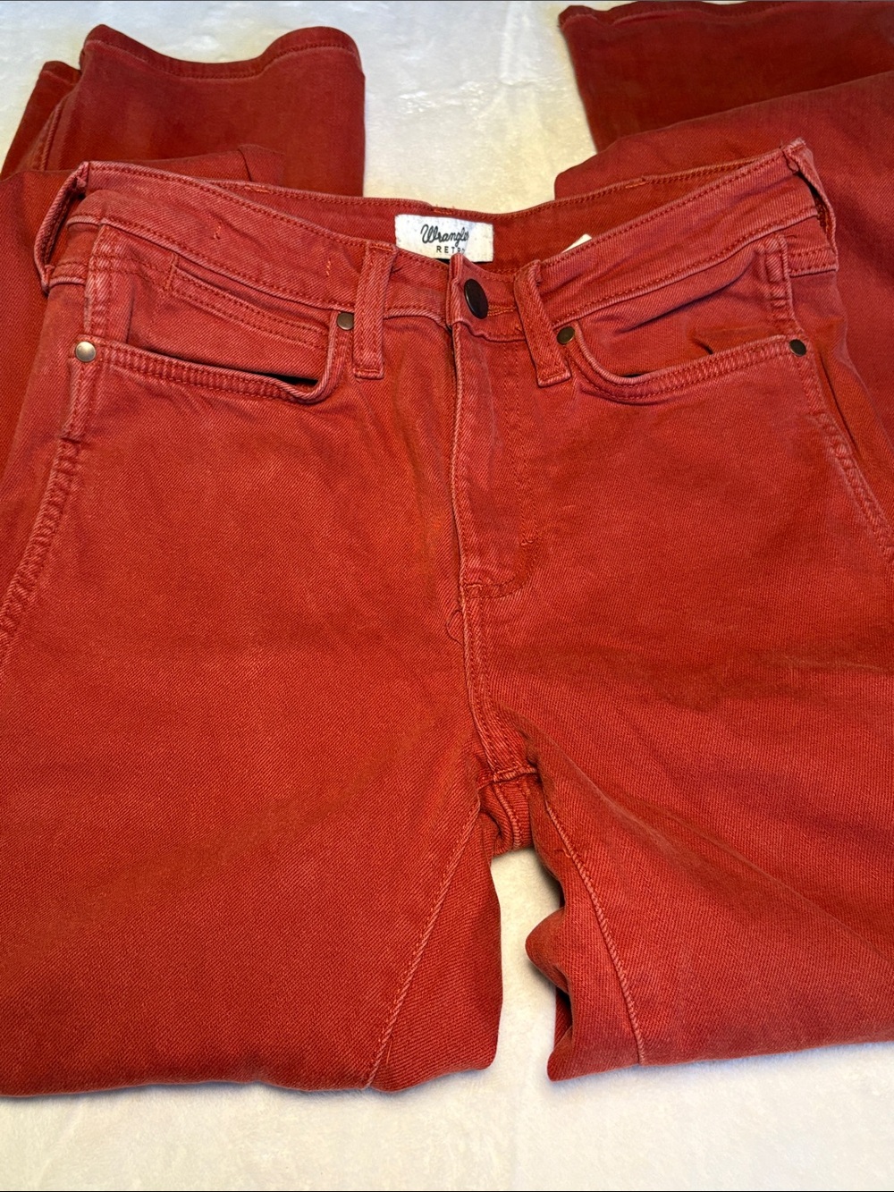 Wrangler Retro Women's Rust High-Rise Bootcut Jeans Size 27x34 Western